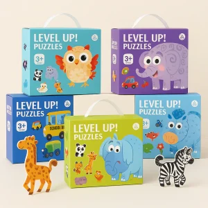 Woods™ - Fijne Motoriek & Creatief - 6-in-1 Puzzel