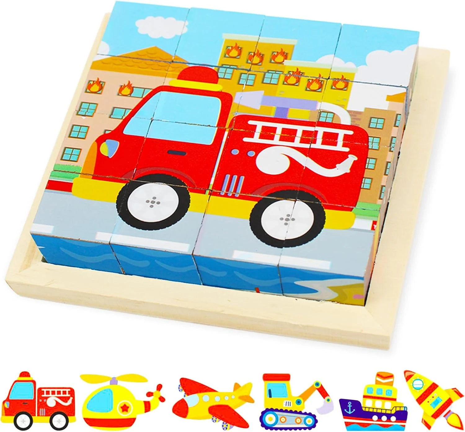 CubePuzzle – Leuk & Educatief – 3D Houten Blokken Puzzel - Afbeelding 8