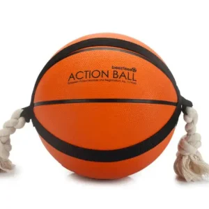 Beeztees Hondenspeelgoed Action Basketbal met Touw 24 cm