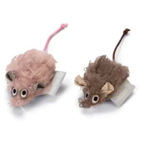 Beeztees Kattenspeelgoed Muisjes Boyo 14 cm — Bruin / Roze